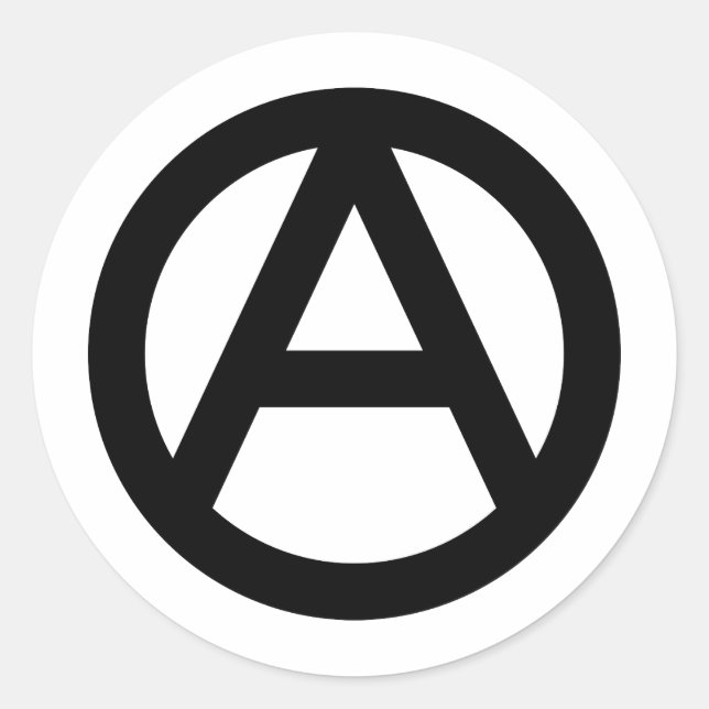 Anarchy Symbol Classic Round Sticker (Front)