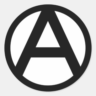 Anarchy Symbol Classic Round Sticker