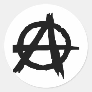 Anarchy Symbol Classic Round Sticker