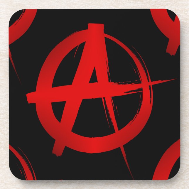 Anarchy symbol coaster (Front)