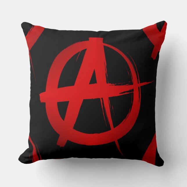 Anarchy symbol cushion (Front)