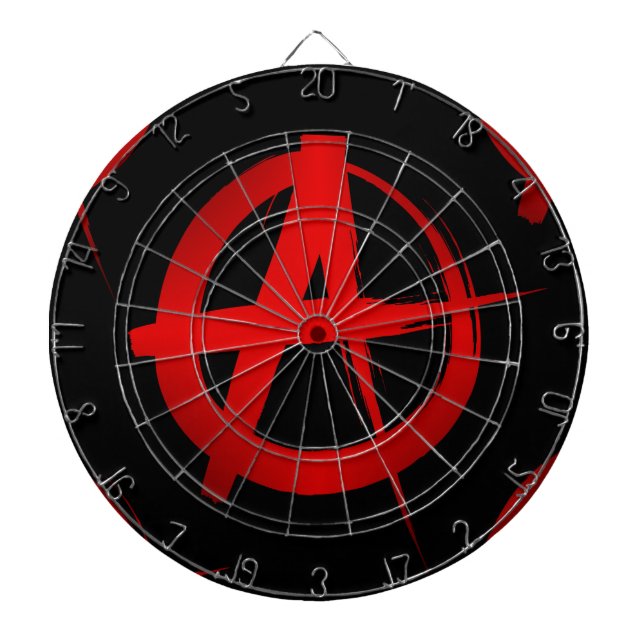 Anarchy symbol dartboard (Front)