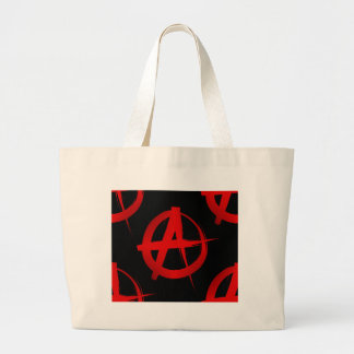 Anarchy symbol large tote bag