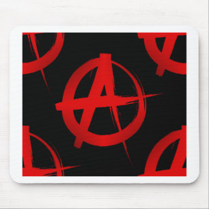 Anarchy symbol mouse pad