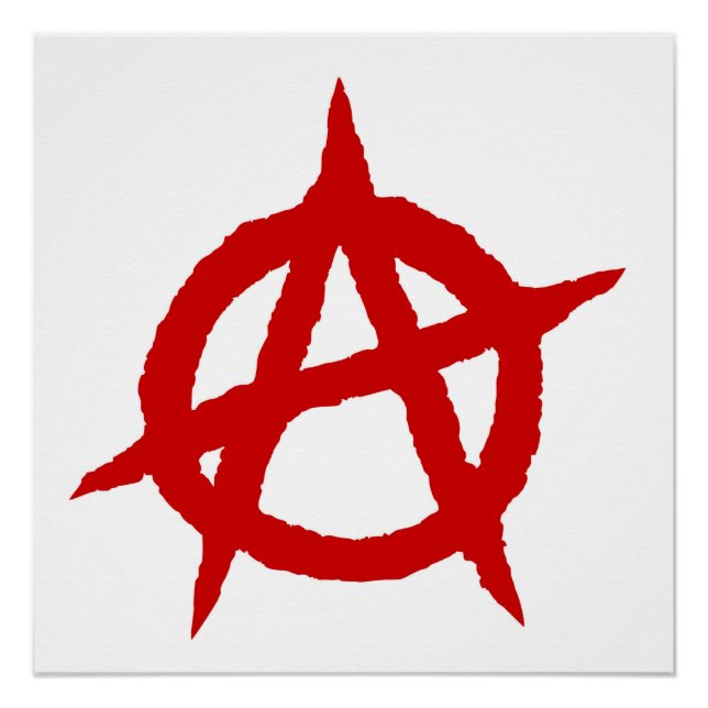 Anarchy symbol red punk music culture sign chaos p (Front)