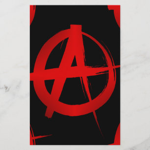 Anarchy symbol stationery