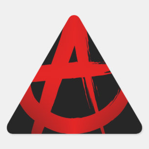 Anarchy symbol triangle sticker
