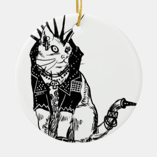 Anarkitty in the UK Ceramic Tree Decoration