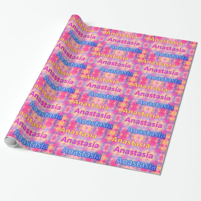 ANASTASIA ~ Fractal Pattern Personalised Wrapping Paper (Unrolled)