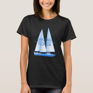 Anastasia Island Florida Coastal Nautical Sailing  T-Shirt