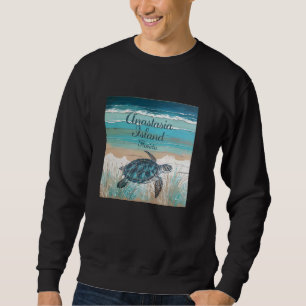 Anastasia Island Florida Sea Turtle Lover Coastal Sweatshirt