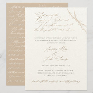 Anastasia & John Surridge Custom Wedding Invitation