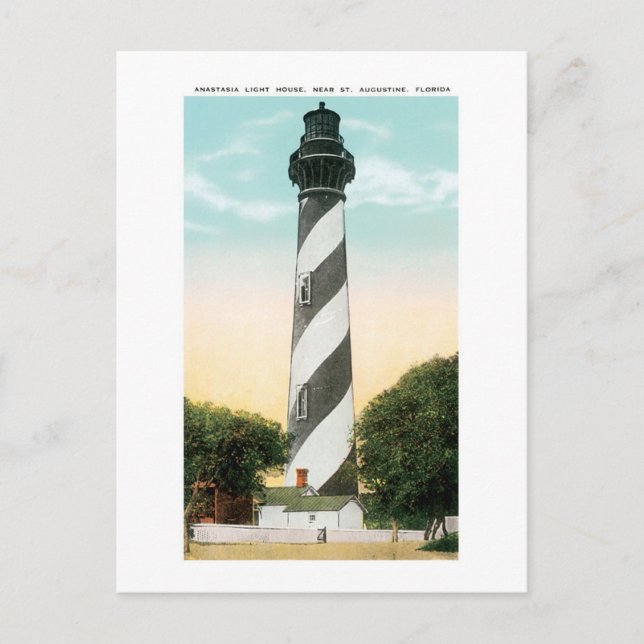 Anastasia Light House, St. Augustine, FL Postcard (Front)