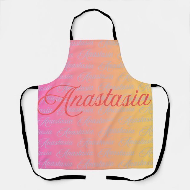 Anastasia Name Design Pattern  Apron (Front)