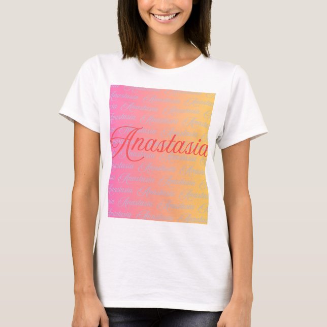 Anastasia Name Design Pattern  T-Shirt (Front)