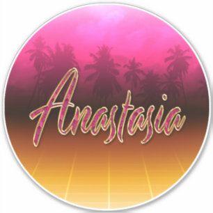 Anastasia Vorname Name pink Aufkleber Sticker