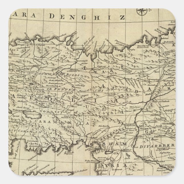 Anatolia, Syria Square Sticker (Front)