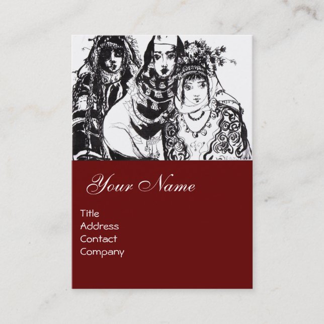 ANATOLIAN GIRLS ,red Business Card (Front)