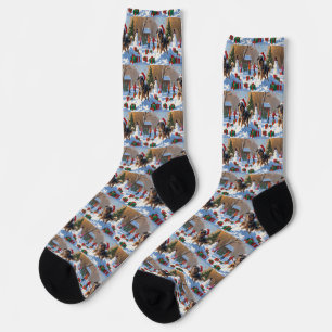 Anatolian Shepherd Christmas Festive Snow Socks