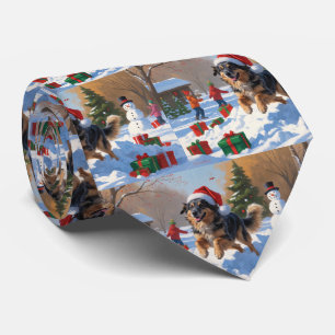 Anatolian Shepherd Christmas Festive Snow Tie