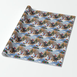 Anatolian Shepherd Christmas Festive Snow Wrapping Paper