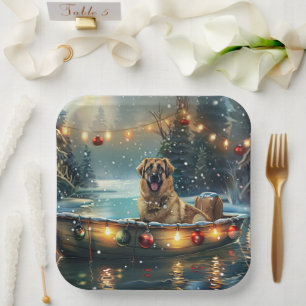 Anatolian Shepherd Christmas Festive Voyage Paper Plate