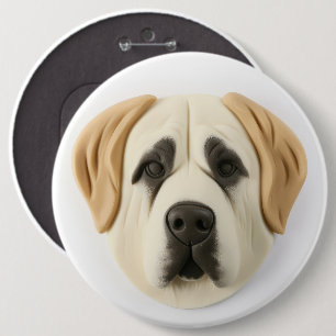 Anatolian Shepherd Dog 3D Inspired 6 Cm Round Badge