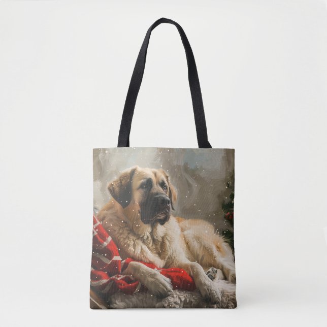 Anatolian Shepherd Dog Christmas Festive Tote Bag (Front)