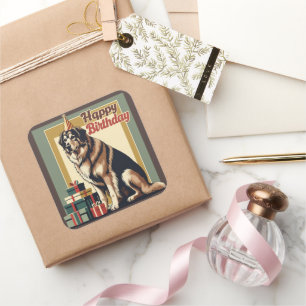 Anatolian Shepherd Dog Colourful Square Sticker