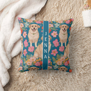Anatolian Shepherd Dog Floral Colourful Pattern Cushion