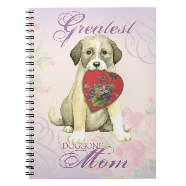 Anatolian Shepherd Dog Heart Mum Notebook (Front)