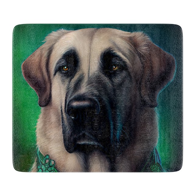 Anatolian Shepherd dog in St. Patrick's Day Dress Cutting Board (Front)