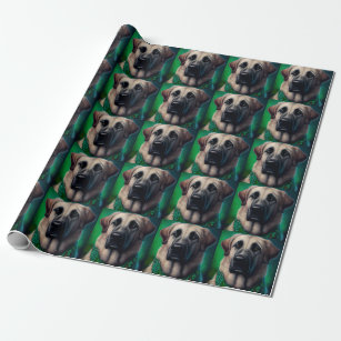 Anatolian Shepherd dog in St. Patrick's Day Dress Wrapping Paper
