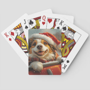 Anatolian Shepherd Dog Roller Coaster Christmas Playing Cards