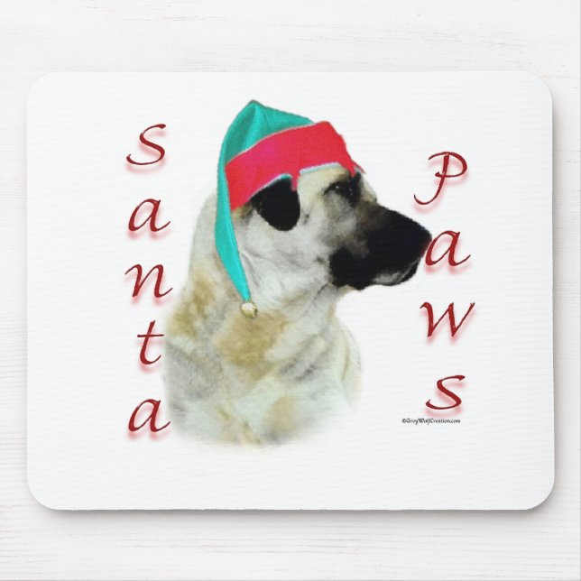 Anatolian Shepherd Dog Santa Paws Mouse Pad (Front)