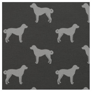 Anatolian Shepherd Dog Silhouettes Patterned Fabric