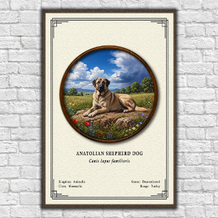 Anatolian Shepherd Dog Zoology Series Poster