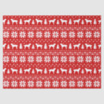 Anatolian Shepherd Dogs Christmas Pattern Tissue Paper<br><div class="desc">Fun Red and White Christmas Sweater Style Pattern with Anatolian Silhouettes</div>
