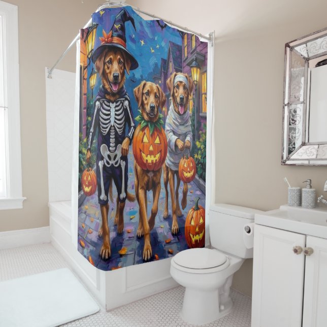 Anatolian Shepherd Dogs Halloween Costumes Shower Curtain (In Situ)