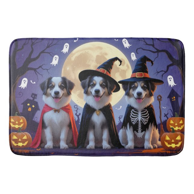 Anatolian Shepherd  Dogs Pumpkin Halloween Funny  Bath Mat (Front)