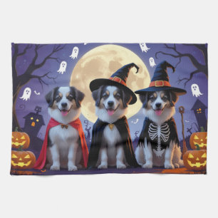 Anatolian Shepherd  Dogs Pumpkin Halloween Funny  Tea Towel