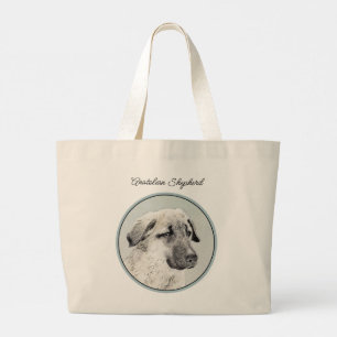 Anatolian Shepherd Fawn Painting Original Dog Art Large Tote Bag