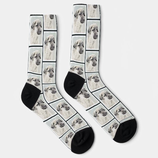 Anatolian Shepherd Fawn Painting Original Dog Art Socks (Right)