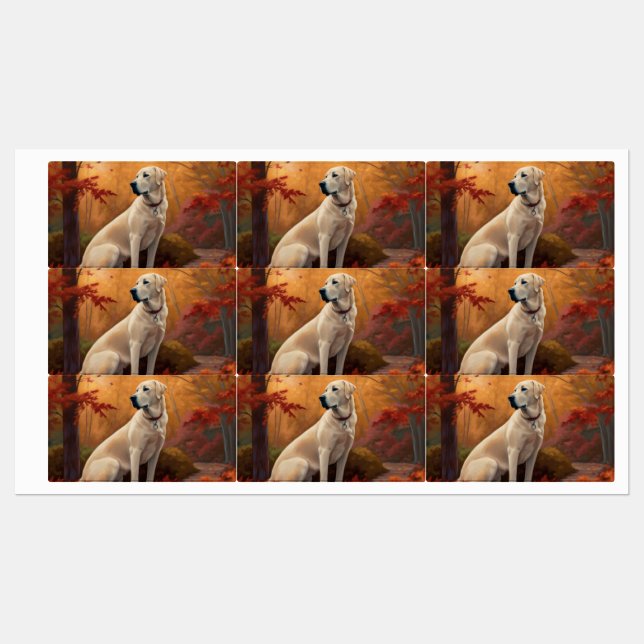 Anatolian Shepherd  in Autumn Leaves Fall Inspire (Sheet)