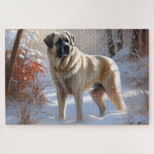 Anatolian Shepherd Let It Snow Christmas  Jigsaw Puzzle