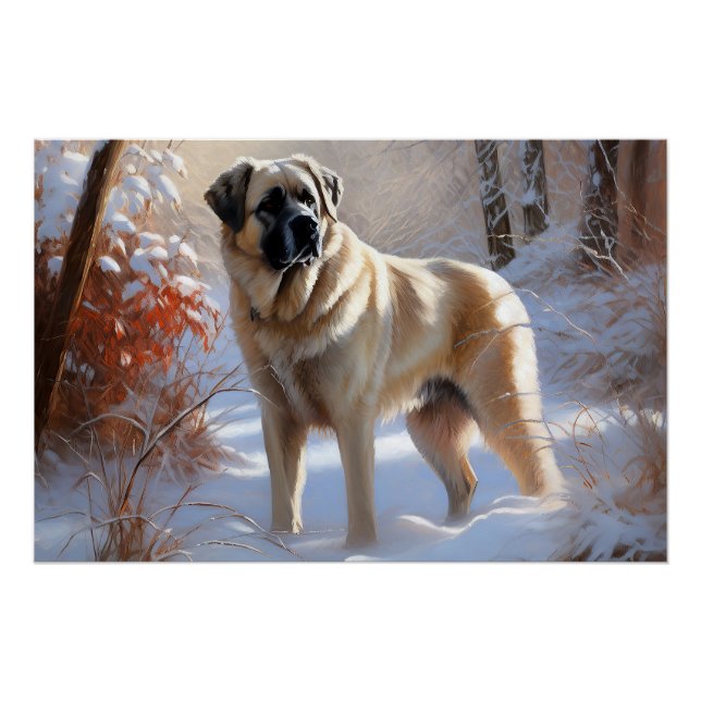 Anatolian Shepherd Let It Snow Christmas  Poster (Front)