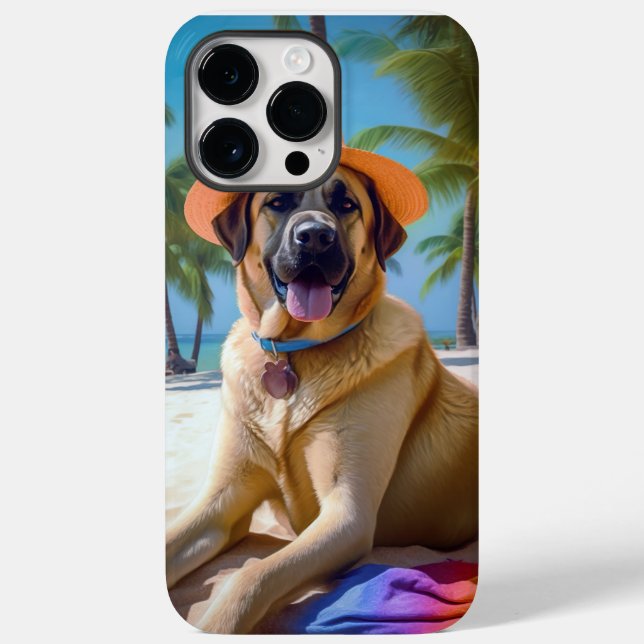 Anatolian Shepherd on Beach, dog lover summer gift Case-Mate iPhone Case (Back)
