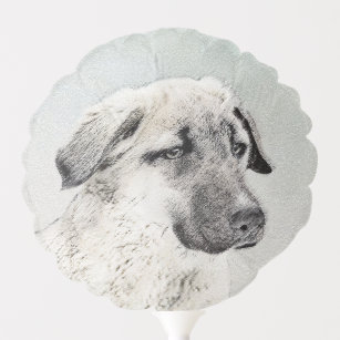 Anatolian Shepherd Painting - Original Dog Art Balloon