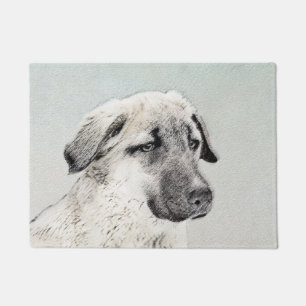 Anatolian Shepherd Painting - Original Dog Art Doormat