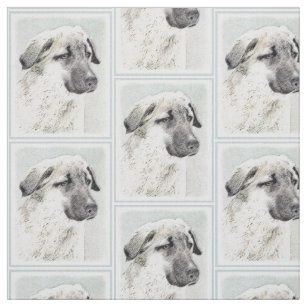 Anatolian Shepherd Painting - Original Dog Art Fabric
